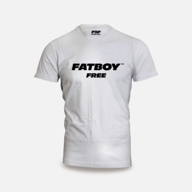 FATBOYFREE Premium Soft White T-Shirt - comfortable and stylish apparel.